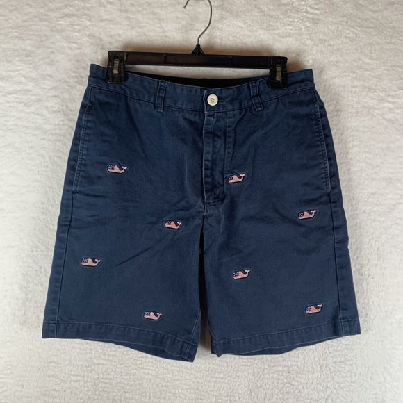 Vineyard Vines Other - Vineyard Vines Chino Shorts Men's 30 Navy Blue Cotton Embroidered 8" Inseam 7168